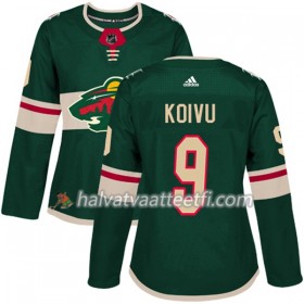 Naisten NHL Minnesota Wild Pelipaita Mikko Koivu 9 Adidas 2017-2018 Vihreä Authentic